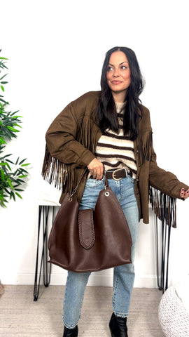 Bolso de Hombro Marrón Bolso de Hombro Marrón