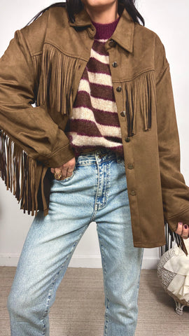 Sobrecamisa Flecos Marrón Sobrecamisa Flecos Marrón