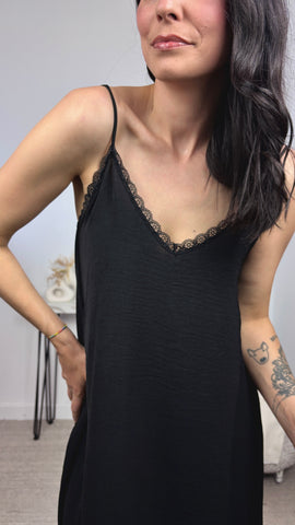 Vestido Lencero Negro Vestido Lencero Negro