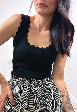 Top Tirante Onda Negro Top Tirante Onda Negro