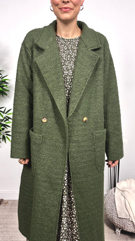 Abrigo Rizado Caqui Abrigo Rizado Caqui