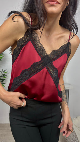 Lencera Satén Burdeos Lencera Satén Burdeos