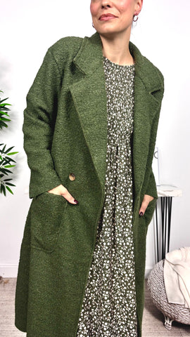 Abrigo Rizado Caqui Abrigo Rizado Caqui