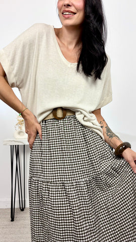 Falda Vichy Chocolate Falda Vichy Chocolate