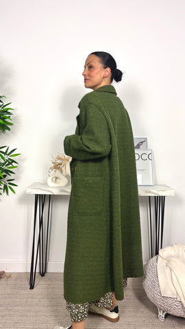 Abrigo Rizado Caqui Abrigo Rizado Caqui