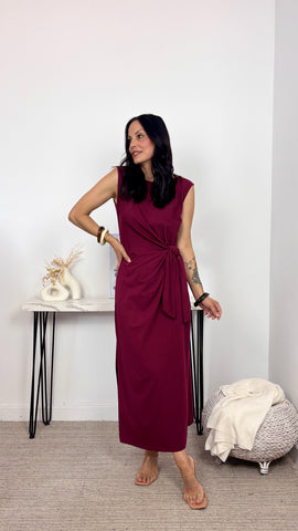 Vestido Lazada Burdeos Vestido Lazada Burdeos