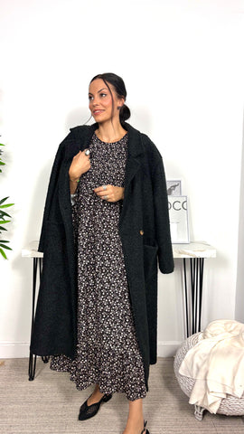 Vestido Nido de Abeja Negro Vestido Nido de Abeja Negro