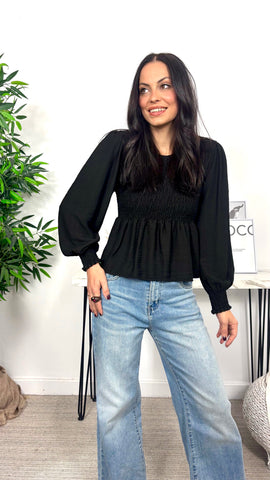 Blusa Volantes Negro Blusa Volantes Negro