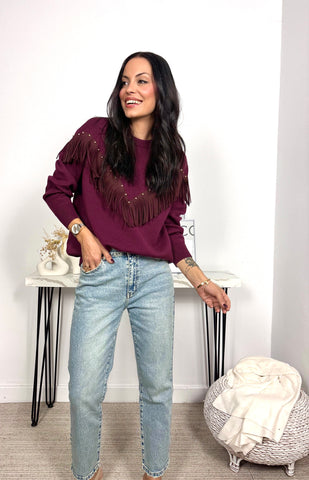 Jersey Flecos Vino Jersey Flecos Vino