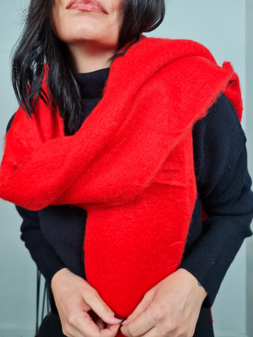 Bufanda Flecos Rojo Bufanda Flecos Rojo