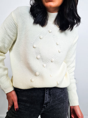 Jersey Pompones Crudo Jersey Pompones Crudo