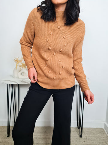 Jersey Pompones Camel Jersey Pompones Camel