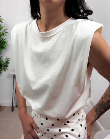 Camiseta Hombreras Blanco