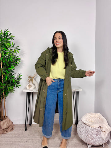 Parka Forro Vichy Caqui