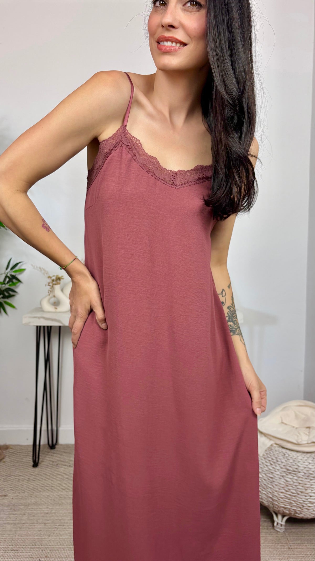 Vestido Lencero Rosa