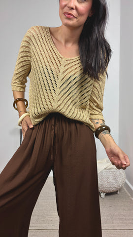 Pantalón Chocolate Fluido