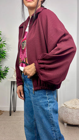 Chaqueta Fluida Granate
