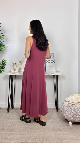 Vestido Evasé Rosa