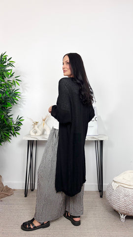 Cardigan Midi Negro