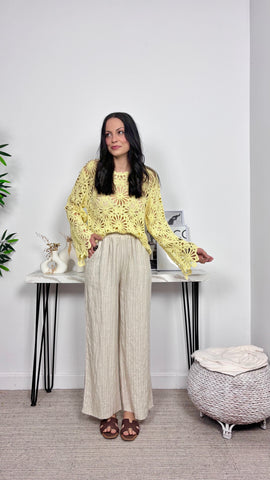 Pantalón Fluido Beis