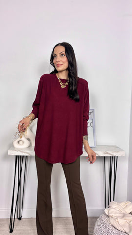 Jersey Basic Oversize Granate