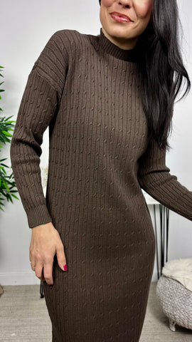 Vestido de Punto Ochos Marrón