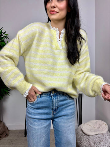 Jersey Detalle Bordado Amarillo