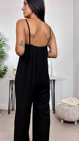 Mono Fluido con Bordado Negro