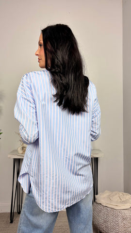 Camisa Rayas Azul