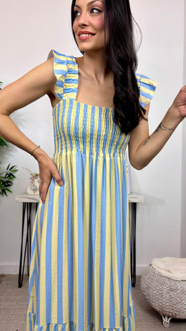 Vestido Rayas Azul
