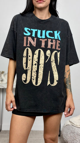 Camiseta 90s Gris Delavado