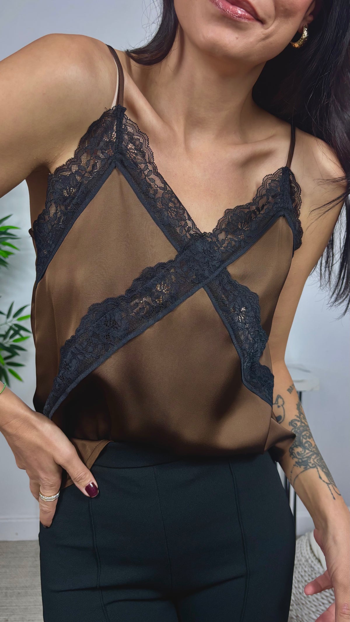 Lencera Satén Marrón