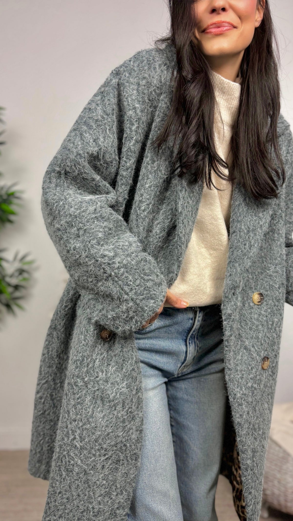 Abrigo Oversize Gris
