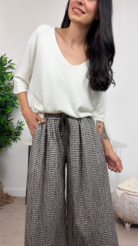 Pantalón  Vichy Negro