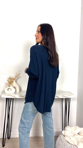 Jersey Basic Oversize Marino