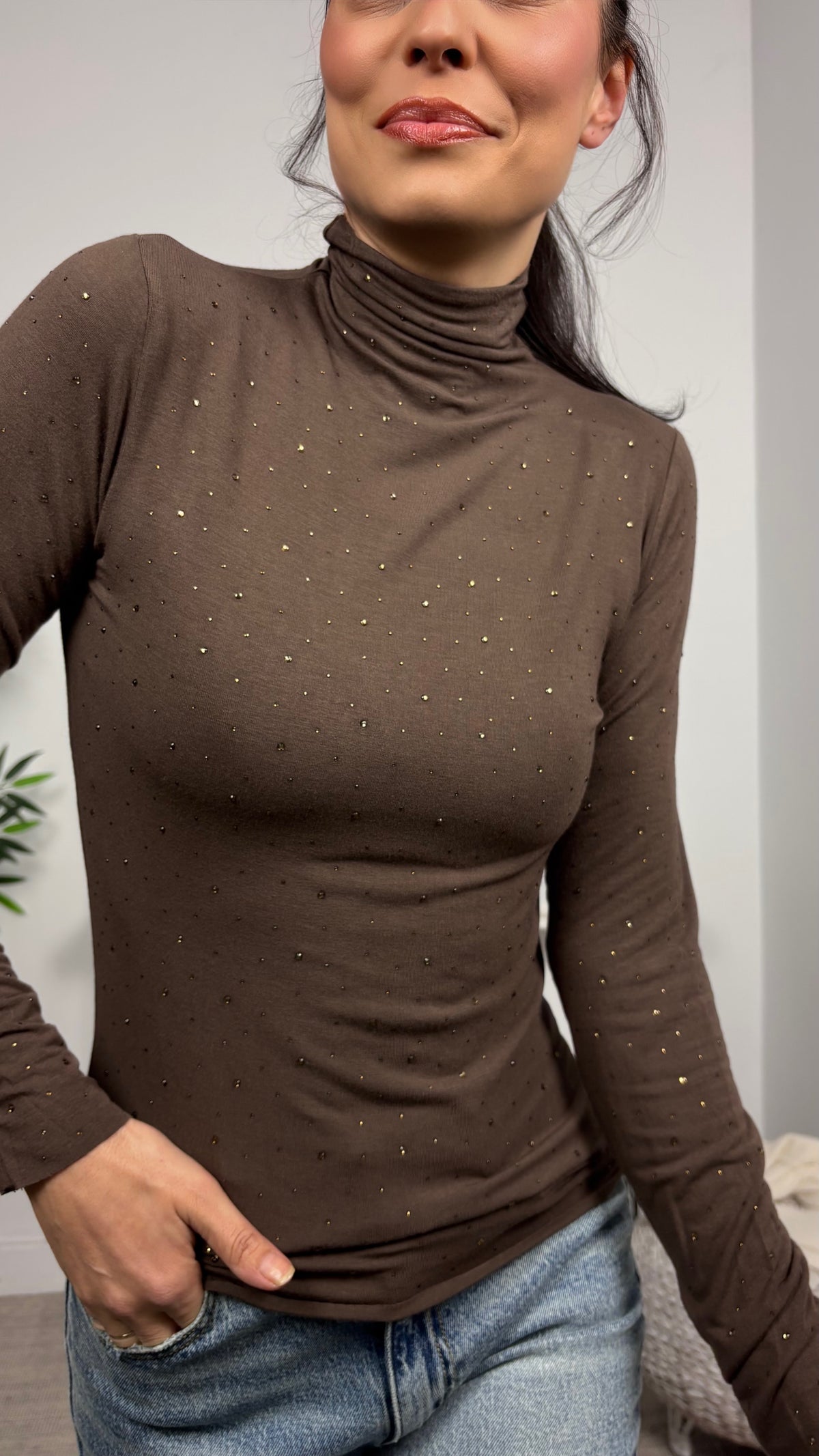 Camiseta Strass Chocolate