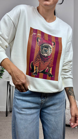 Sudadera Bulldog Granate