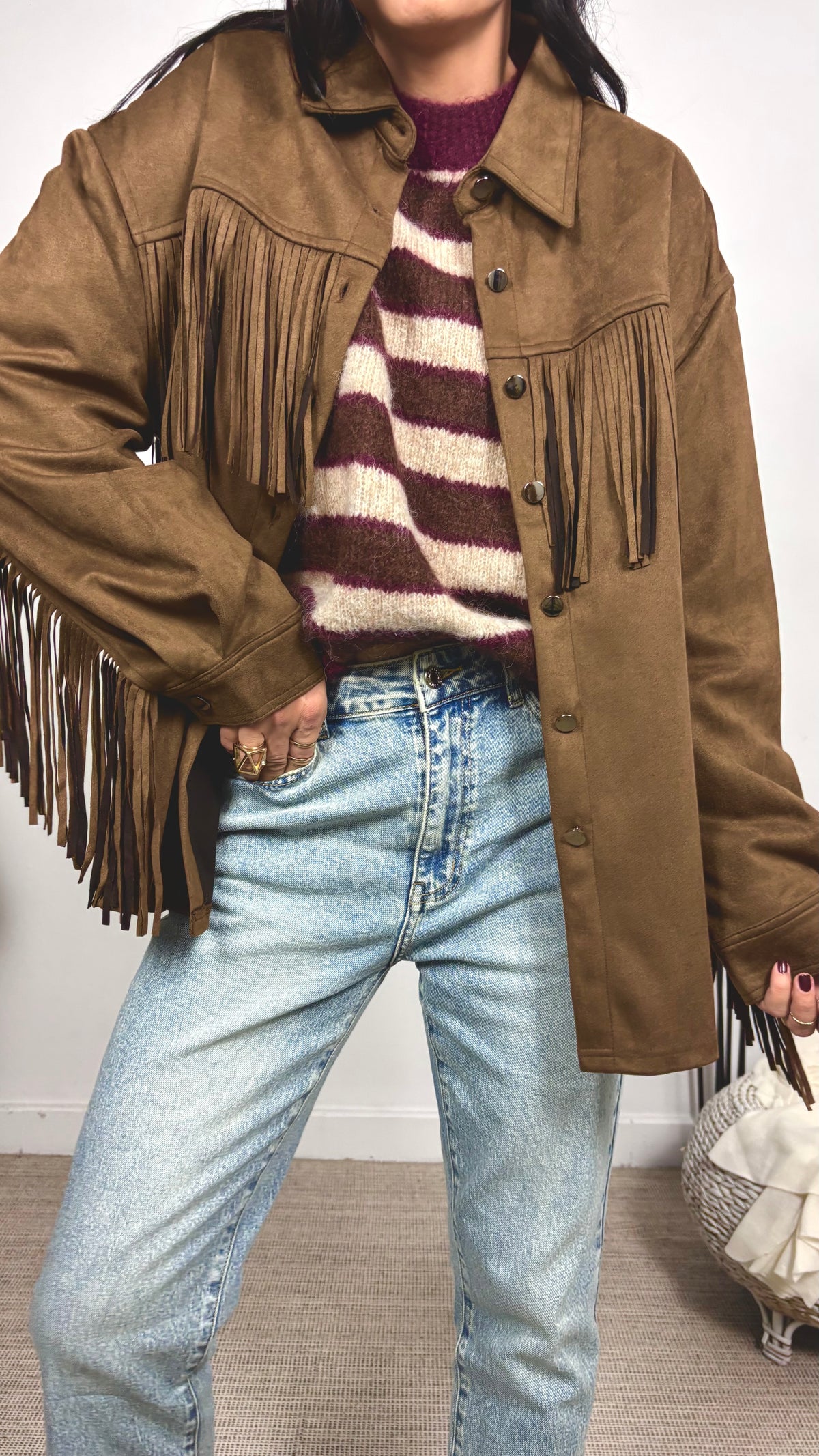 Sobrecamisa Flecos Marrón