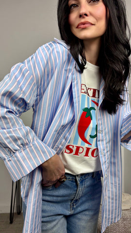 Camisa Rayas Azul