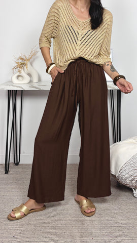 Pantalón Chocolate Fluido