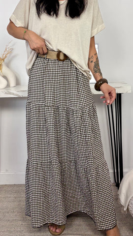 Falda Vichy Chocolate