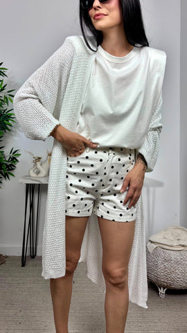 Cardigan Midi Blanco