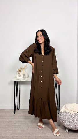 Vestido Manga Mocca