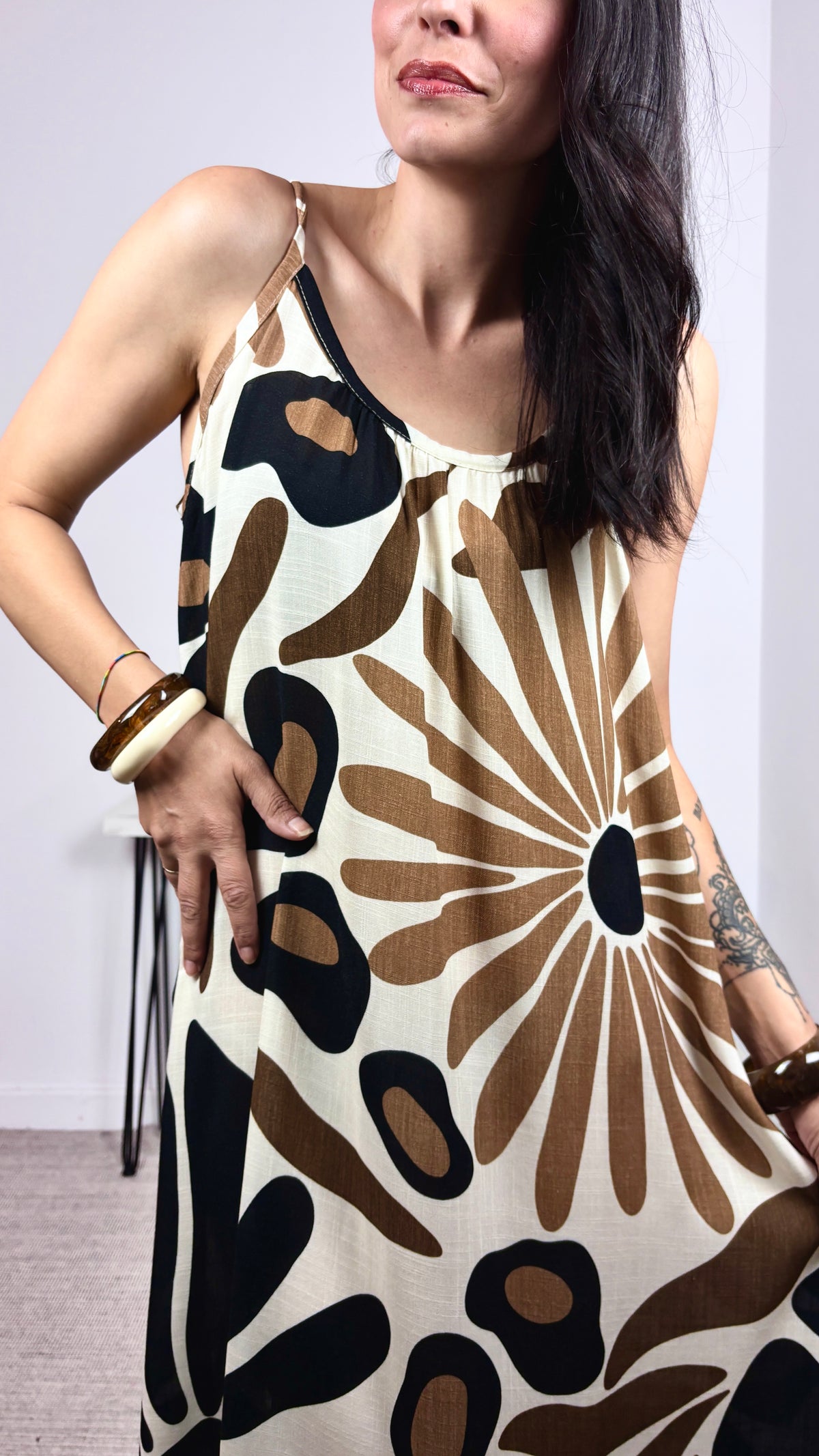 Vestido Estampado Tierra