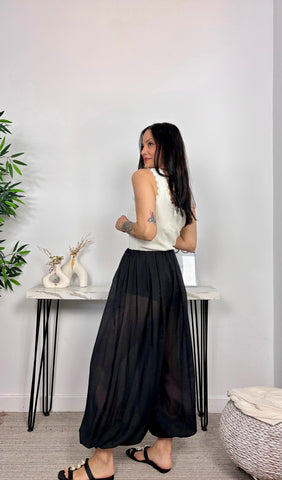 Pantalón Ballon Fluido Negro
