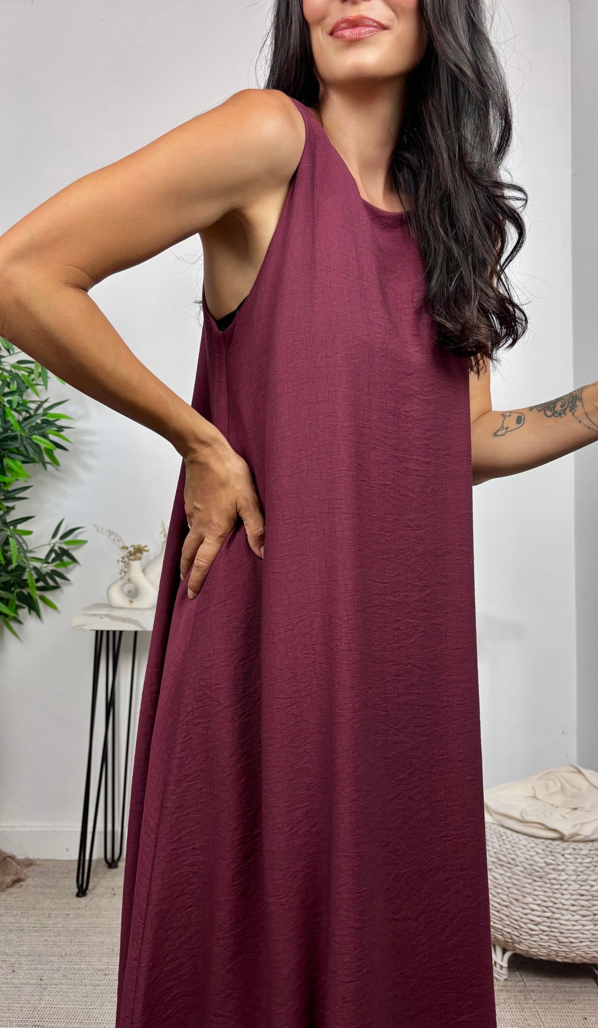 Vestido Basic Berenjena
