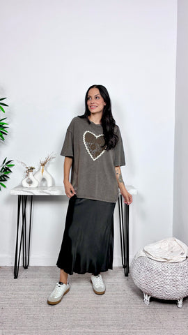 Camiseta Corazon Encaje