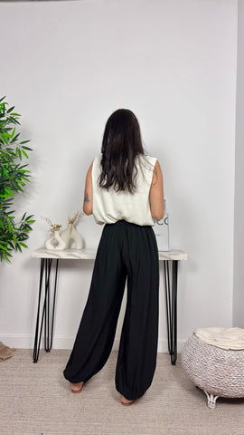 Pantalón Balloon Fluido Negro