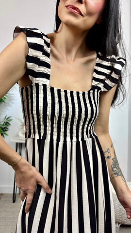 Vestido Rayas Negro