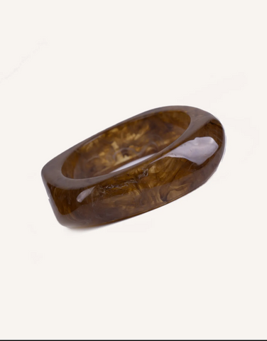 Pulsera Nacar  Cuadrada Marron